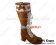 Light Brown Pink Heart Ruffle Chunky Princess Lolita Long Boots