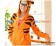 Myplace Lovers Fashion Tiger Thicken Zipper Hoodie Jacket Orange