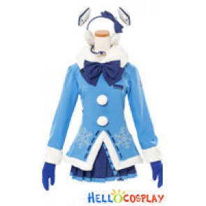 Vocaloid 2 Cosplay Snow Yuki Miku Fleecy Costume Full Set