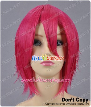 Raspberry Pink Short Layered Cosplay Wig