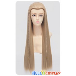 The Hobbit 2 The Lord Of The Rings Legolas Wig Cosplay Pigtail Long Light Brown