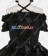 Gothic Lolita Punk Strapless Fluffy Black Dress