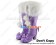Mirror Purple Bows Zipper Fur Chunky Princess Lolita Boots