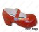 Wine Red Single Ruffle Strap Chunky Princess Lolita Shoes