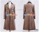Doctor Cosplay Dr Ecru Brown Long Wool Trench Coat Costume
