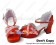 Red Ankle Strap Ruffle Sweet Lolita Chunky Heels Sandals