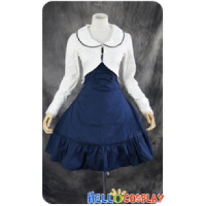 Gothic Lolita Dress Cosplay Costume Navy