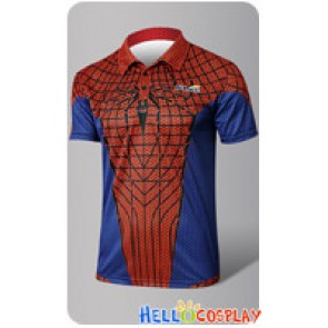 Spider Man Peter Parker The Amazing Cosplay Costume Polo Shirt