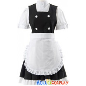 Touhou Project Cosplay Marisa Kirisame Costume Black White Dress