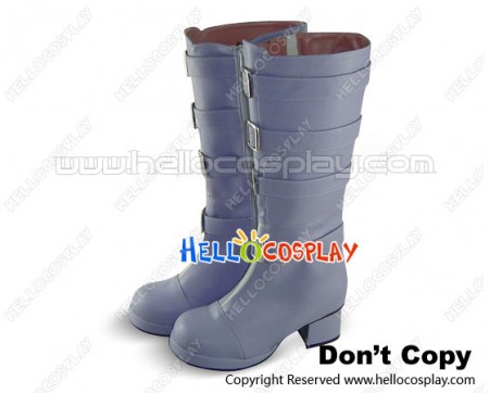 Matt Purple Buckles Chunky Sweet Lolita Long Boots