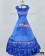 Southern Belle Satin Evening Gown Blue Ribbon Lolita Dress