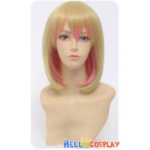 No Game No Life Cosplay Tet Wig The God Of Disboard Short Golden Pink Gradual Change