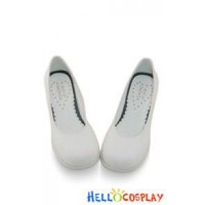 White Ordinary Chunky Sweet Lolita Shoes