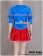 Smallville Supergirl Cosplay Blue Red Girl Uniform Costume Dress