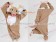 Kigurumi Costumes Light Brown Reindeer Pajamas