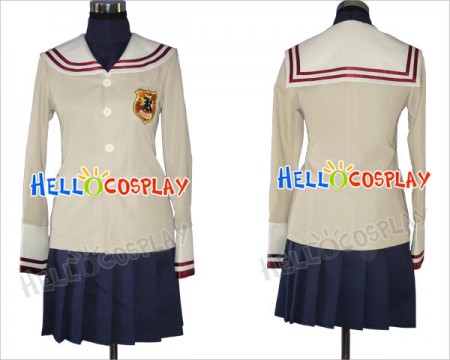 Clannad Cosplay Costume School Girl Uniform