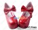 Sweet Lolita Shoes Mirror Red IW Charlotte Lace Bow High Chunky