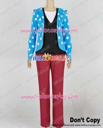 Brothers Conflict Cosplay Louis Asahina Blue Polka Dot Uniform Costume