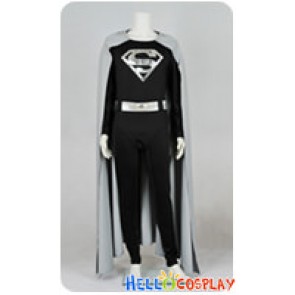 New Man Of Steel Cosplay Gray Black Jumpsuit Costume