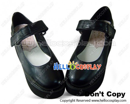 Fashion Black Ankle Strap Platform Classic Lolita Shoes