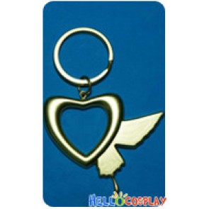 Macross Frontier F The False Diva Cosplay Sheryl Heart Shaped Butterfly Keychain