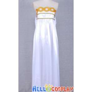 Sailor Moon Princess Serenity White Dress Gown Costume