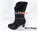 Black Ruffle Lace Zipper Chunky Punk Lolita Boots