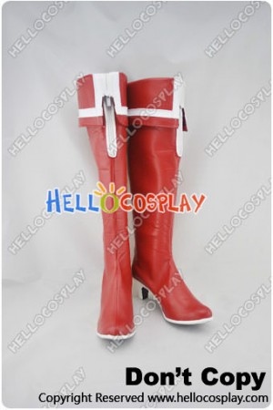 Vocaloid 2 Cosplay Rock Shorter Red Boots