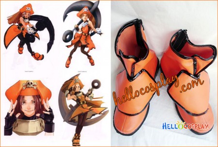 Guilty Gear XX Cosplay May Short Boots Orange