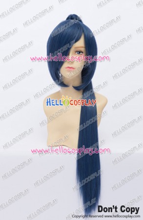 Macross Frontier Cosplay Alto Saotome Wig Long Ponytail Dark Blue