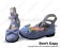 Matt Purple Pop Crossing Straps Chunky Princess Lolita Shoes