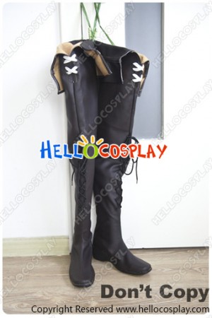 Final Fantasy XIV FF 14 Cosplay Shoes Brown Long Boots