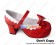 Lolita Shoes Red Matte White Lace Chunky Single Strap Sweet Bow