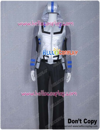 Smallville Victor Stone Cosplay Cyborg Gray Uniform Costume