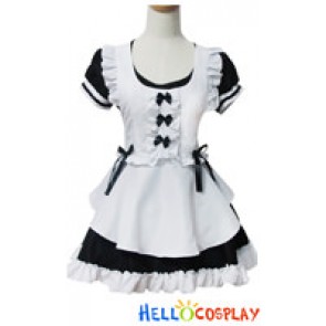 Angel Feather Cosplay Fantasy Sweet Black Maid Dress