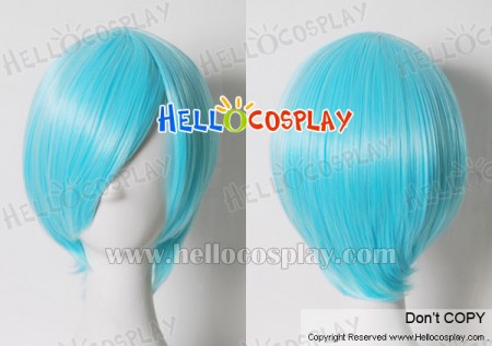 Blue White Short Cosplay Wig