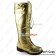 Princess Lolita Boots Gold Heart Ruffle Chunky Princess Heart Shaped Shoelace