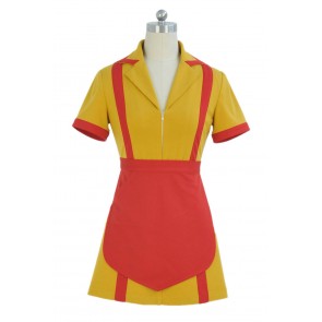 2 Broke Girls Max Black Caroline Wesbox Channing Uniform Cosplay Costume Dress