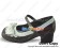 White Brown Heart Shaped Ruffle Chunky Princess Lolita Shoes