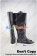 Naruto Cosplay Shoes Konan Black Long Boots