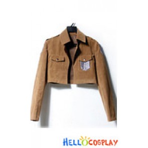 Attack On Titan Shingeki No Kyojin Cosplay Eren Mikasa Scouting Legion Suede Coat Jacket Costume