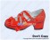 Mirror Red Heart Shaped Bow Chunky Princess Lolita Shoes