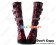 Punk Lolita Boots Mirror Wine Red Straps Cross Square Buckles Chunky Lace Up