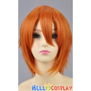 Dark Orange Brown Short Layered Cosplay Wig