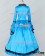 Marie Antoinette Victorian Cyan Bright Blue Satin Wedding Ball Lolita Dress