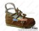 Light Brown Three Bows Straps Platform Princess Lolita Shoes