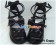 Matte Black Bow Crossing Straps Chunky Princess Lolita Shoes