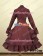 Gothic Lolita Cosplay Victorian Coat Reenactment Steampunk Stage Wine Red Dress Costume