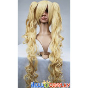 Vocaloid 2 Cosplay Hatsune Miku Yellow Curly Wig