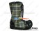 Blue White Gingham Lace And Zipper Platform Punk Lolita Boots